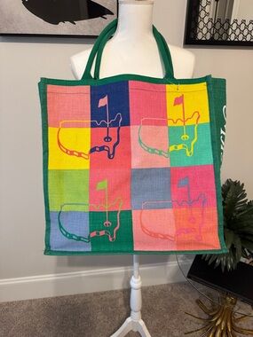 Masters tote 2024’ Colorblock Graphic Tote Bag - Multicolor